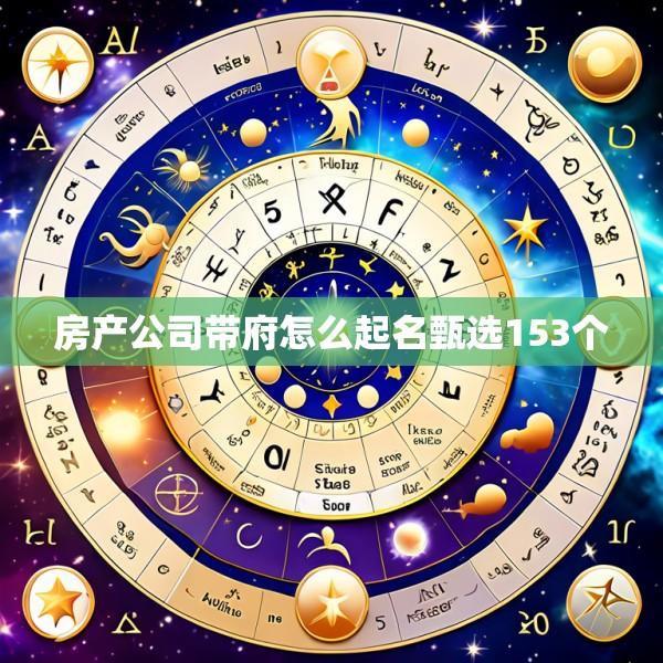 房产公司带府怎么起名甄选153个