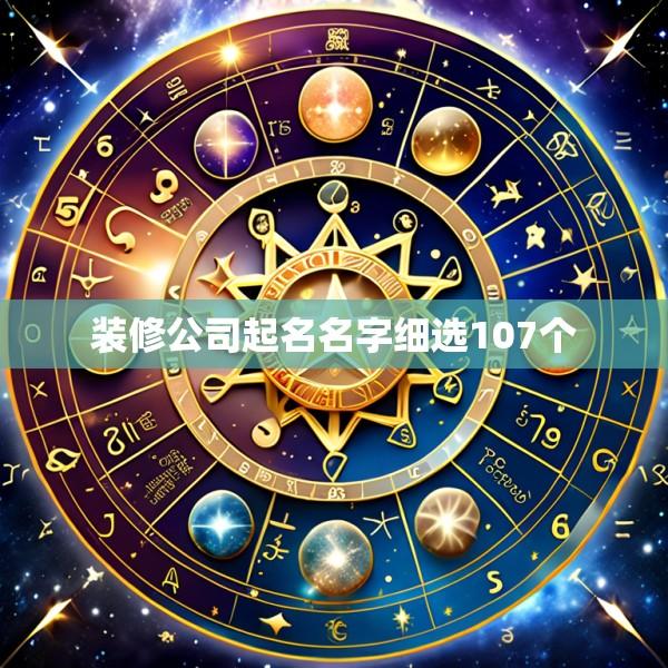 装修公司起名名字细选107个
