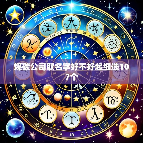 煤碳公司取名字好不好起细选107个