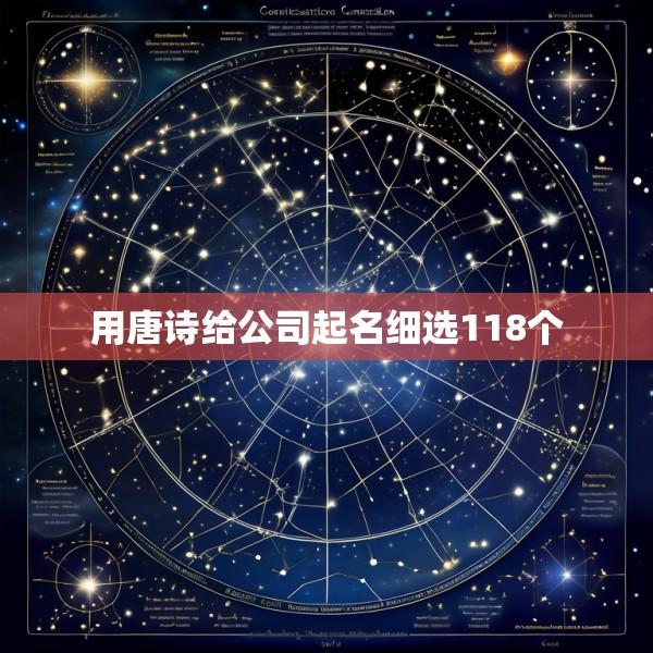 用唐诗给公司起名细选118个