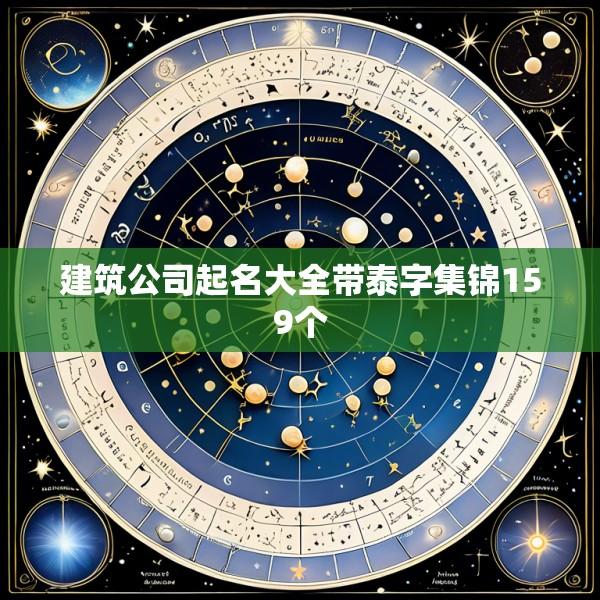 建筑公司起名大全带泰字集锦159个