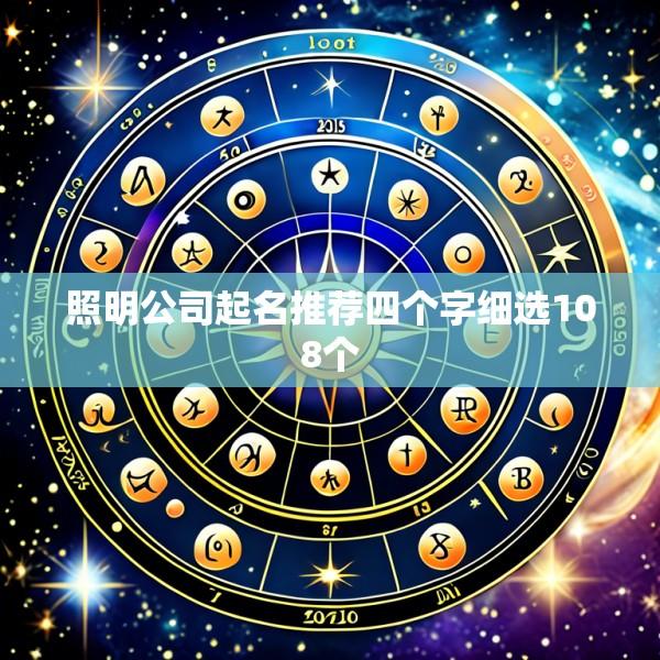 照明公司起名推荐四个字细选108个
