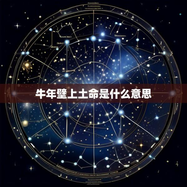牛年壁上土命是什么意思