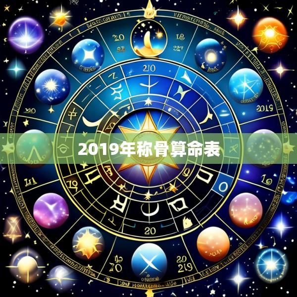 2019年称骨算命表