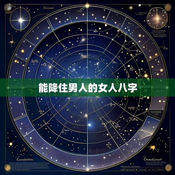 能降住男人的女人八字