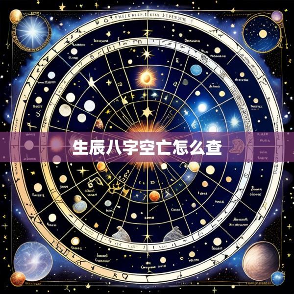 生辰八字空亡怎么查