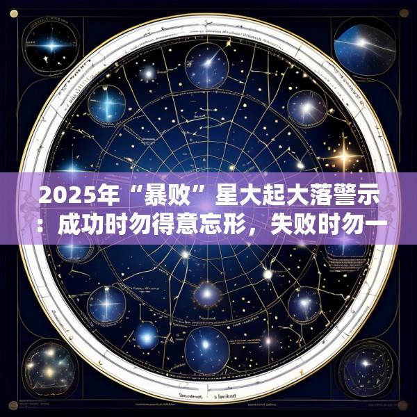 2025年“暴败”星大起大落警示：成功时勿得意忘形，失败时勿一蹶不振的忠告