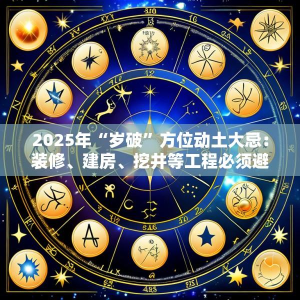 2025年“岁破”方位动土大忌：装修、建房、挖井等工程必须避开的流年凶方