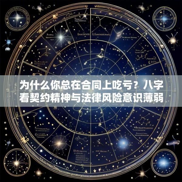 为什么你总在合同上吃亏？八字看契约精神与法律风险意识薄弱及签约择日宜忌