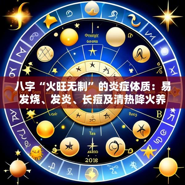 八字“火旺无制”的炎症体质：易发烧、发炎、长痘及清热降火养生食疗大全