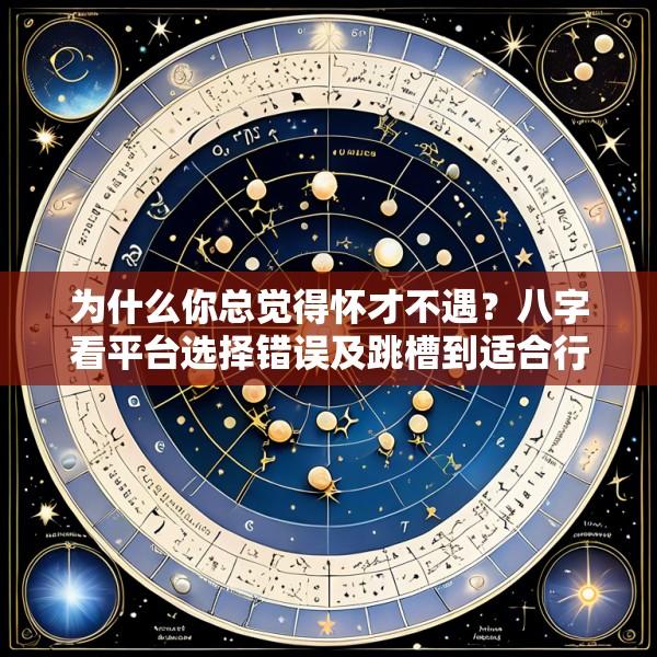 为什么你总觉得怀才不遇？八字看平台选择错误及跳槽到适合行业的命理指引