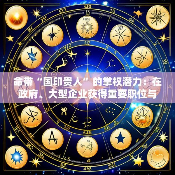 命带“国印贵人”的掌权潜力：在政府、大型企业获得重要职位与印章的风水开运
