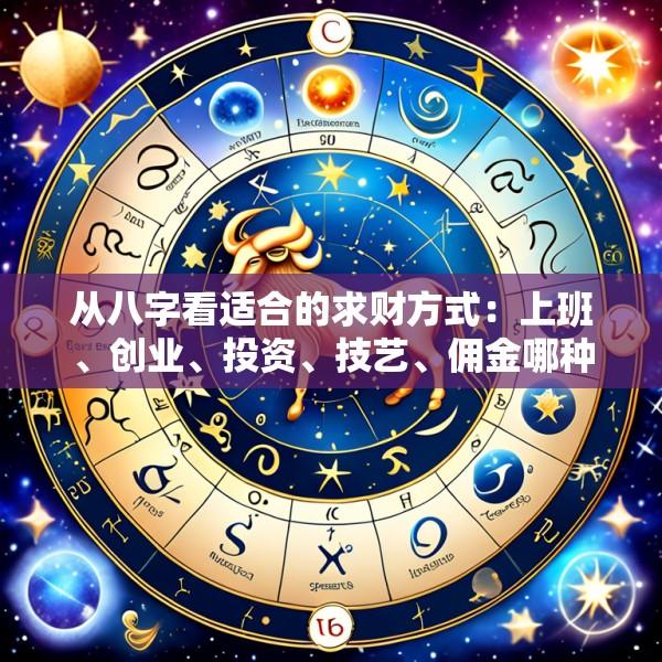 从八字看适合的求财方式：上班、创业、投资、技艺、佣金哪种能让你财富最大化？
