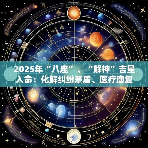 2025年“八座”、“解神”吉星入命：化解纠纷矛盾、医疗康复的流年有利时机