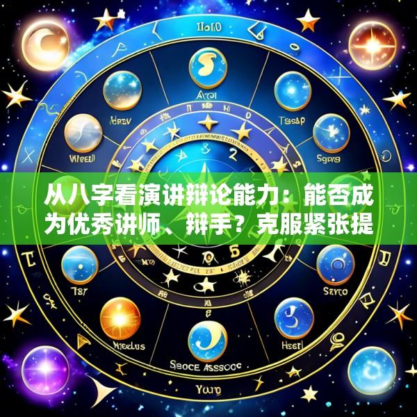 从八字看演讲辩论能力：能否成为优秀讲师、辩手？克服紧张提升口才的训练法