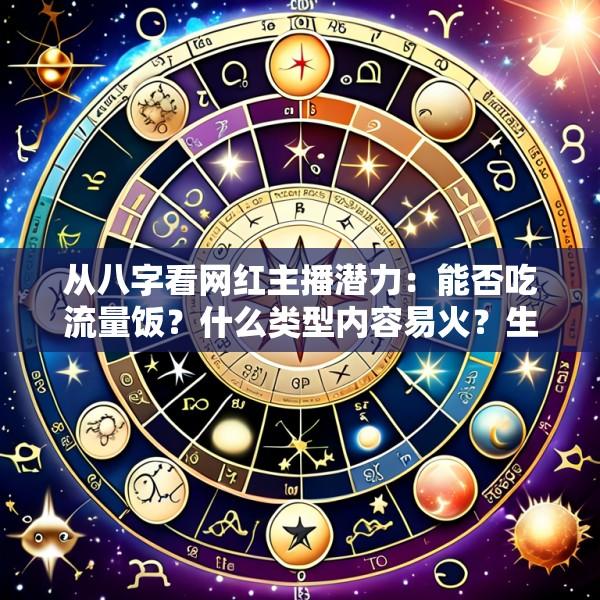 从八字看网红主播潜力：能否吃流量饭？什么类型内容易火？生命周期有多长？