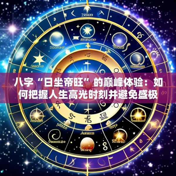 八字“日坐帝旺”的巅峰体验：如何把握人生高光时刻并避免盛极而衰的转折点