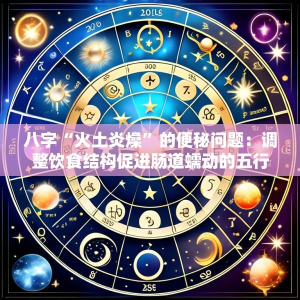 八字“火土炎燥”的便秘问题：调整饮食结构促进肠道蠕动的五行养生食疗方