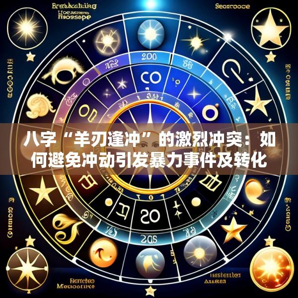 八字“羊刃逢冲”的激烈冲突：如何避免冲动引发暴力事件及转化能量为竞争力？