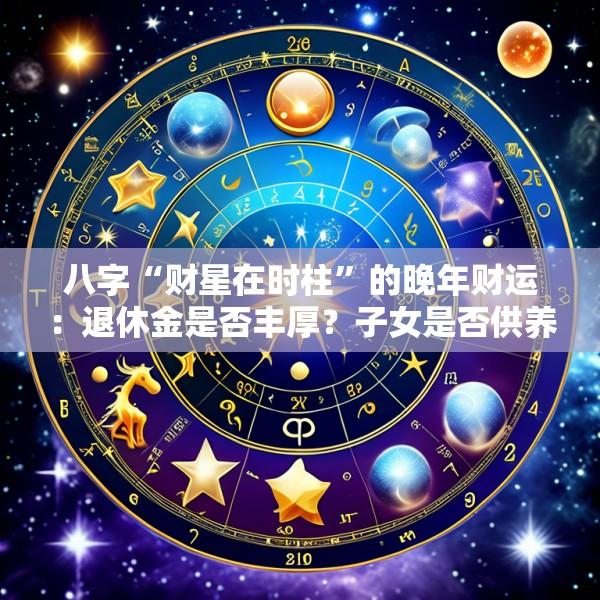 八字“财星在时柱”的晚年财运：退休金是否丰厚？子女是否供养？如何提前规划