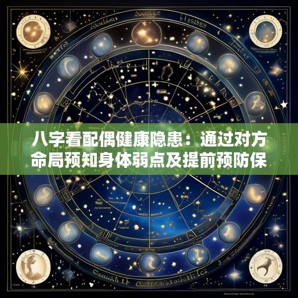 八字看配偶健康隐患：通过对方命局预知身体弱点及提前预防保健的夫妻互助建议