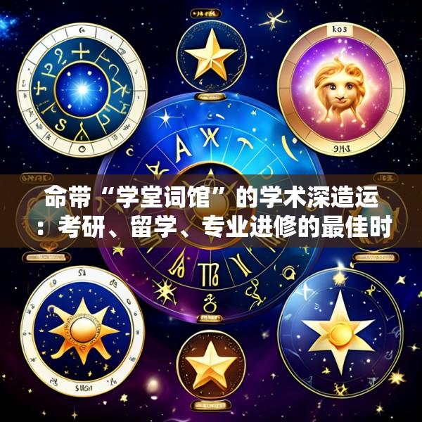 命带“学堂词馆”的学术深造运：考研、留学、专业进修的最佳时机选择与提升