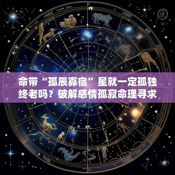 命带“孤辰寡宿”星就一定孤独终老吗？破解感情孤寂命理寻求良缘的有效途径分享