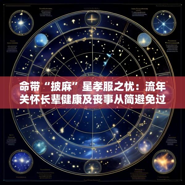 命带“披麻”星孝服之忧：流年关怀长辈健康及丧事从简避免过度损耗的提醒