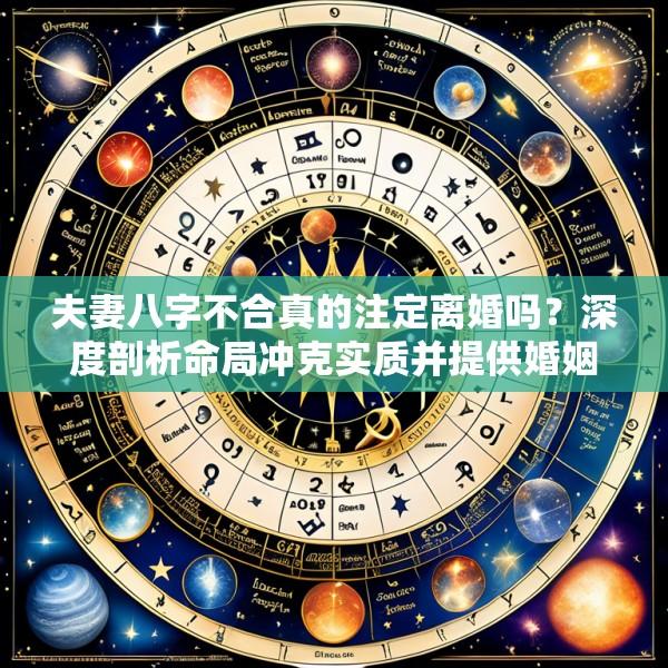 夫妻八字不合真的注定离婚吗？深度剖析命局冲克实质并提供婚姻长久稳定的风水秘法