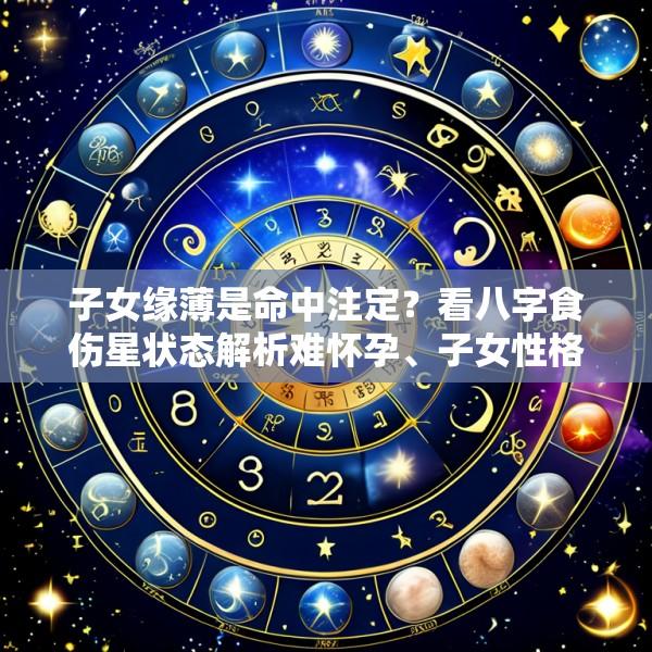 子女缘薄是命中注定？看八字食伤星状态解析难怀孕、子女性格及增进亲子缘方法