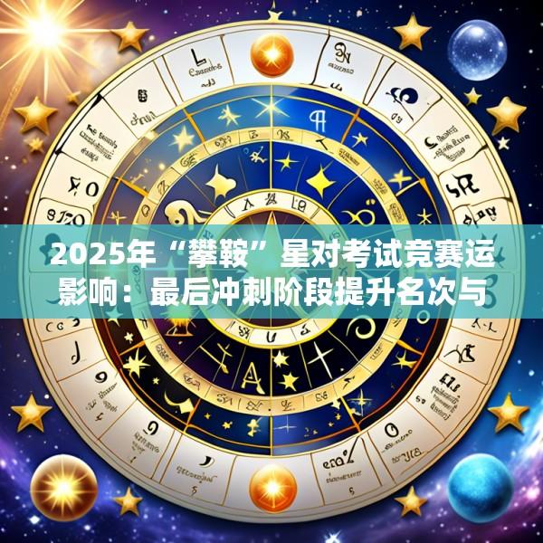 2025年“攀鞍”星对考试竞赛运影响：最后冲刺阶段提升名次与排名的风水助力