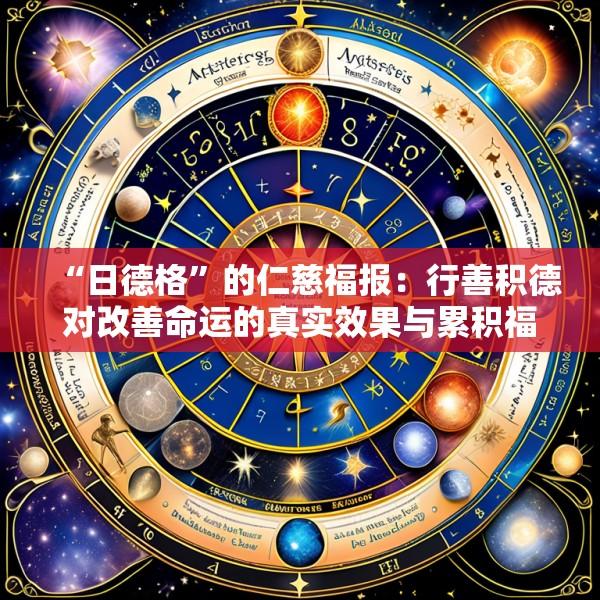 “日德格”的仁慈福报：行善积德对改善命运的真实效果与累积福报的日常方法