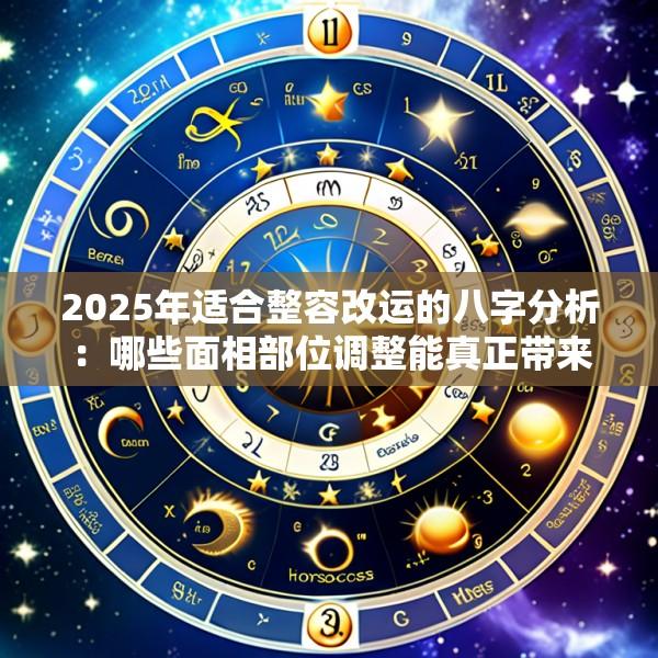 2025年适合整容改运的八字分析：哪些面相部位调整能真正带来桃花事业双丰收？
