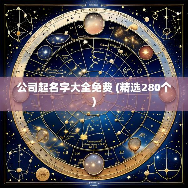公司起名字大全免费 (精选280个)