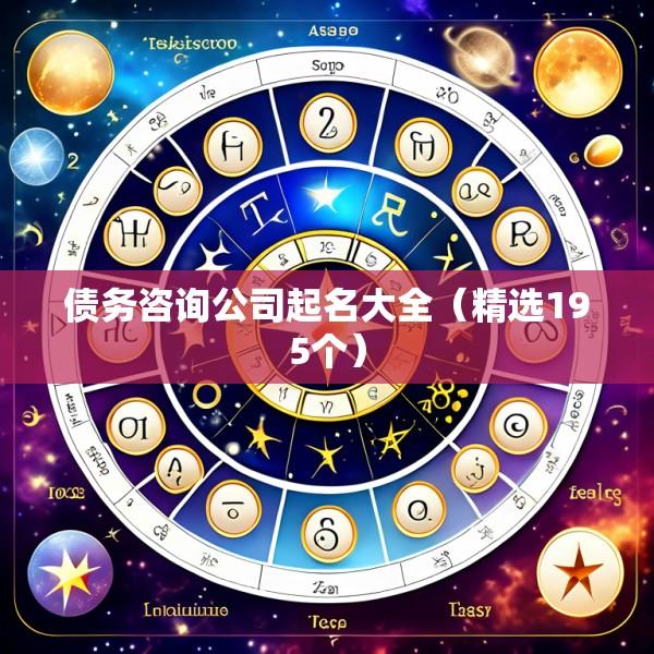 债务咨询公司起名大全（精选195个）