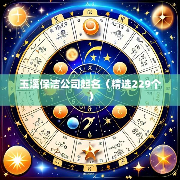 玉溪保洁公司起名（精选229个）