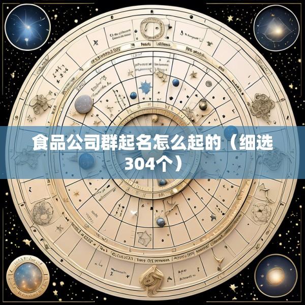 食品公司群起名怎么起的（细选304个）