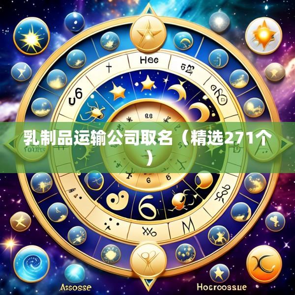 乳制品运输公司取名（精选271个）