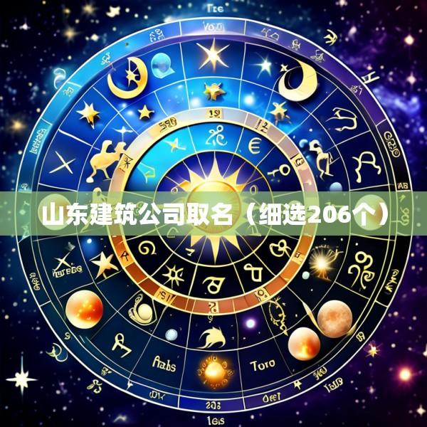 山东建筑公司取名（细选206个）