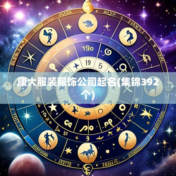 康大服装服饰公司起名(集锦392个)