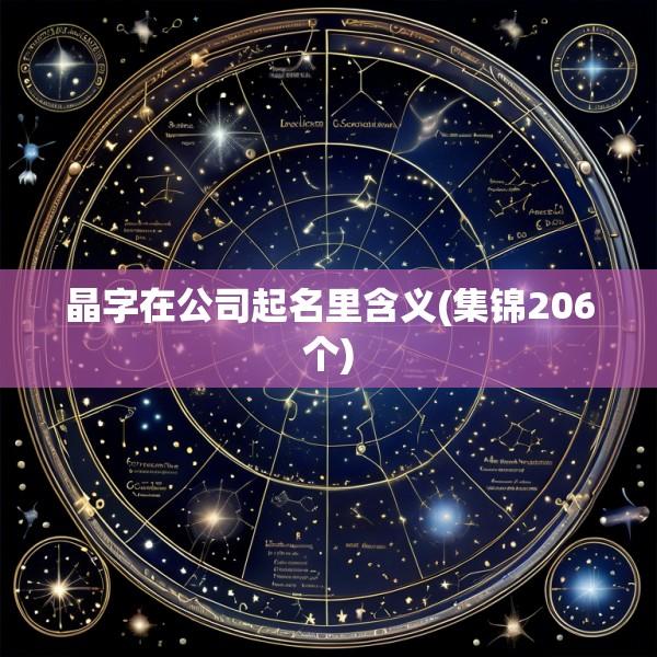 晶字在公司起名里含义(集锦206个)