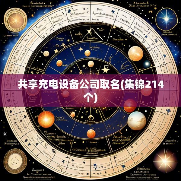 共享充电设备公司取名(集锦214个)