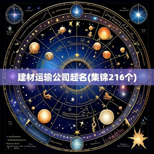 建材运输公司起名(集锦216个)