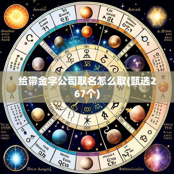 给带金字公司取名怎么取(甄选267个)