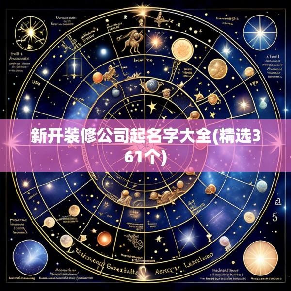 新开装修公司起名字大全(精选361个)