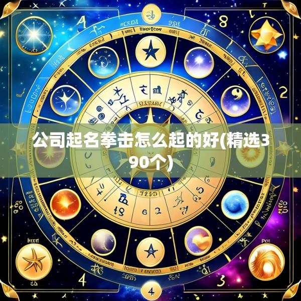 公司起名拳击怎么起的好(精选390个)