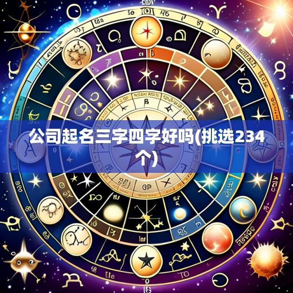 公司起名三字四字好吗(挑选234个)
