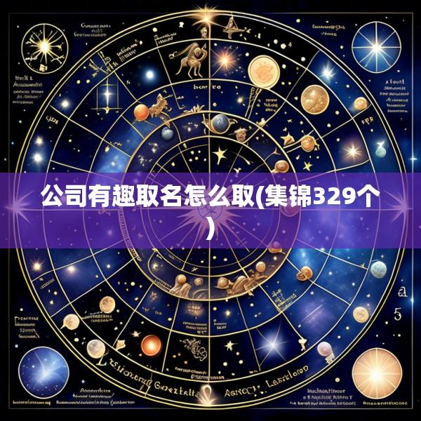 公司有趣取名怎么取(集锦329个)