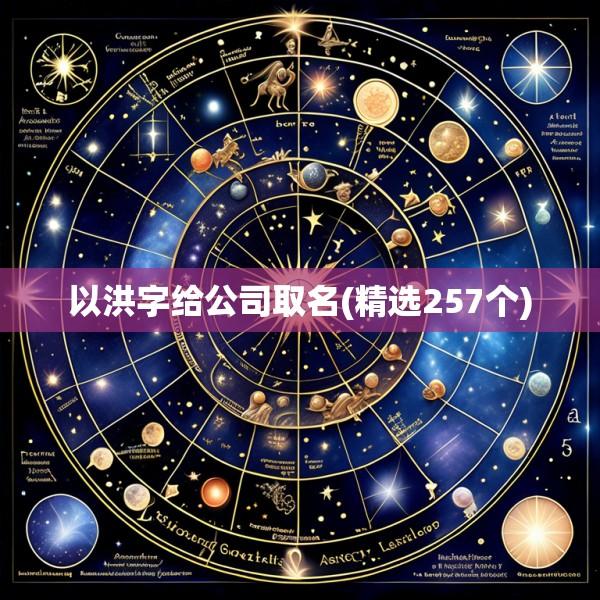 以洪字给公司取名(精选257个)