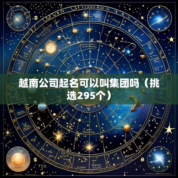 越南公司起名可以叫集团吗（挑选295个）